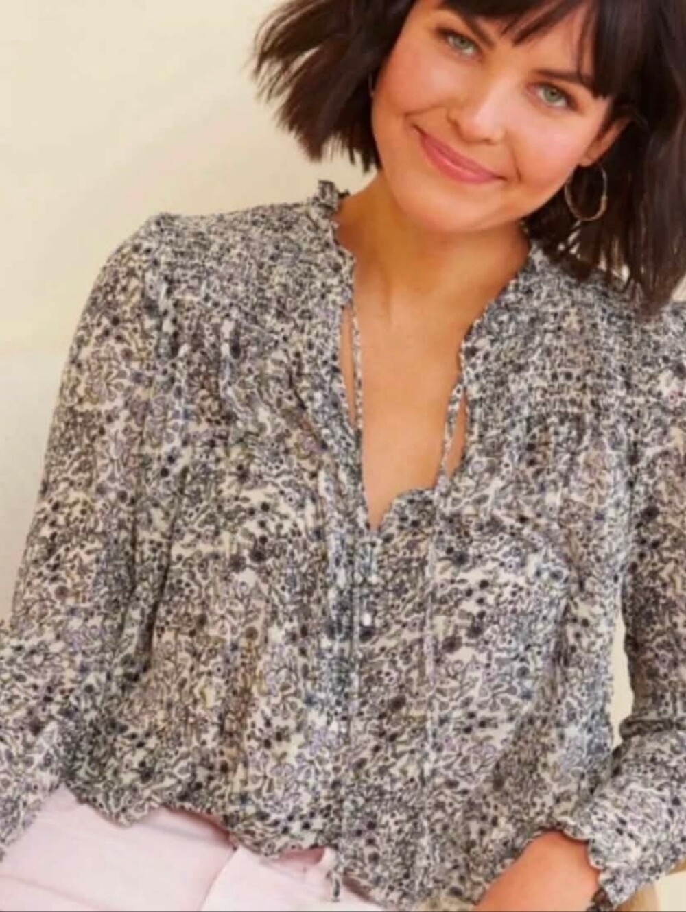 Free People Blouse Sz Xs Floral Print Boho